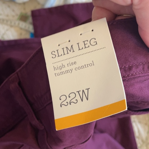 22W Style & Co Slim Leg Pants D01 5222 - Picture 5 of 6